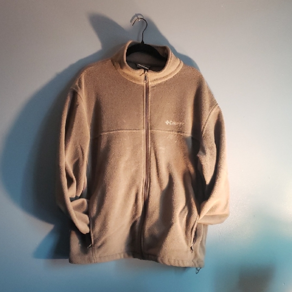 Columbia Men's Zip-Up Tan Sweater